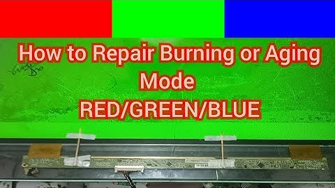 How to Fix LED TV Burning/Shipping or Aging Mode Red/Green/Blue Hardware Problem - Arshad Electronic