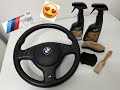 BMW 325i e46 ///M steering wheel install and new footrest