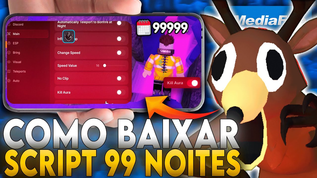 🌋COMO BAIXAR SCRIPT NO 99 NOITES NA FLORESTA NO CELULAR/MOBILE E PC *SEM KEY E LINK DIRETO* 2025