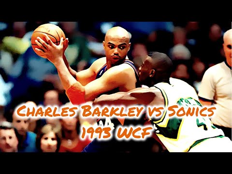Charles Barkley vs Seattle SuperSonics: 1993 WCF (Playoffs Series Highlights)
