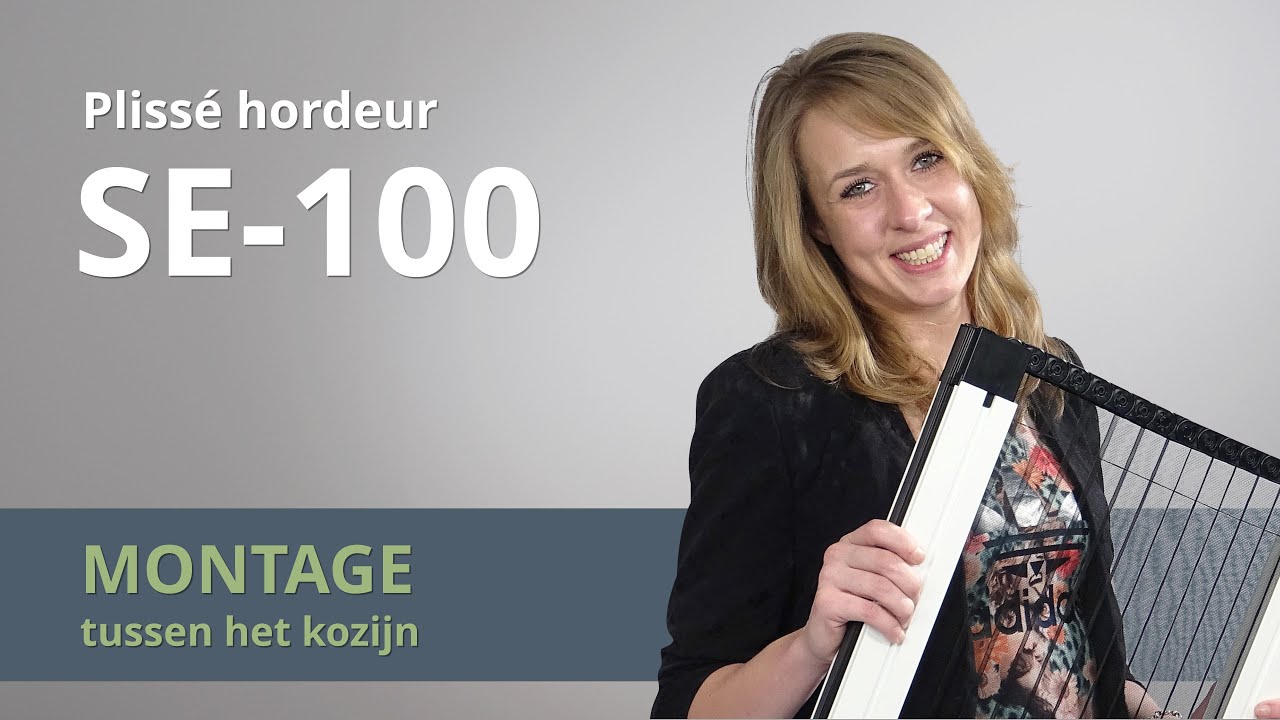 Montage plissé hordeur tussen het kozijn