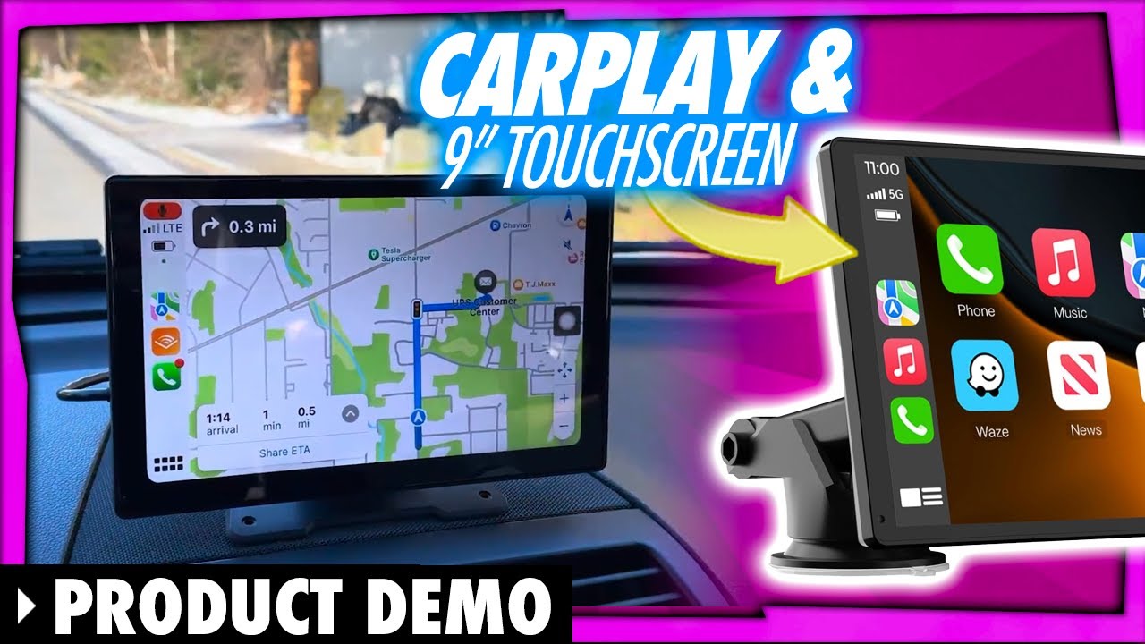 This Wireless CarPlay + 4K Front & Rear Dash cam + 9" touchscreen can be added to *ANY* vehicle!