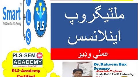 Smart PLS-SEM: Lecture 21 (P-I) Multigroup Analysis (عملي وڊيوسنڌي زبان ۾)