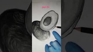 part 39 of #drawing a super realistic 3d avocado learn to draw it easily fyp #subscribe follow like