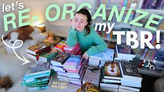 RE-ORGANIZING MY TBR SHELVES! 🌈📖🧼✨ | *attempting rainbow shelves with over 200+ books