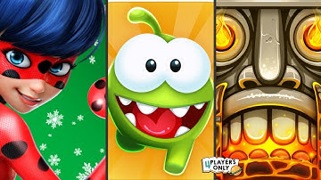 Miraculous Ladybug & Cat Noir VS Om Nom: Run VS Temple Run 2 [VOLCANO ISLAND Map]