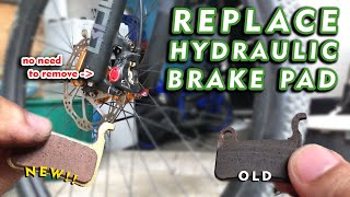 HOW to REPLACE BRAKE PADS on HYDRAULIC MTB EASILY w/o REMOVING IT