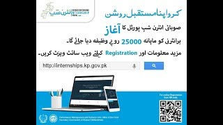 KPK Internship Program 2018 for One Year –Stipend 25,000|How To Apply KPK Internship Program