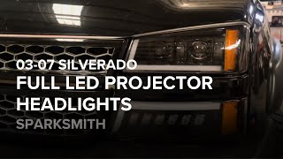 03-07 Silverado Full LED Projector Headlights Installation