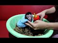Poor Newborn Baby Monkey Cute Get lost in the street raining