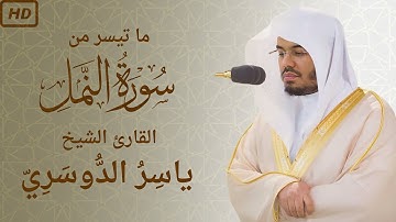ما تيسر من سورة النمل للقارئ الشيخ ياسر الدوسري ♥️♥️