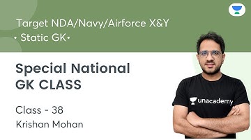 Special National GK CLASS | Class-38 | Static GK | Target NDA/Navy/Airforce X&Y | Adv Krishan Mohan