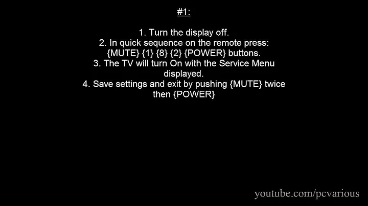 How to Access Service Menu in Samsung TV