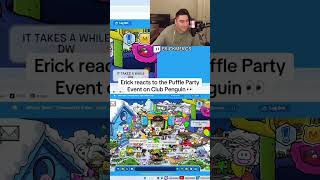 Erick reacts to the puffle party on Club Penguin 👀 #twitchstreamer #clubpenguin