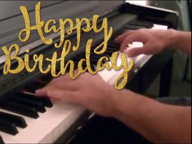 Happy birthday song piano cover (sheet+midi) class=