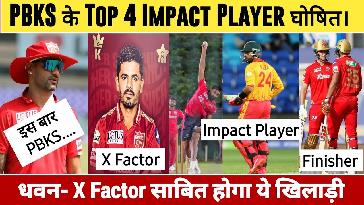 Punjab Kings Top 4 Impact Players | PBKS Impact Players 2023 |