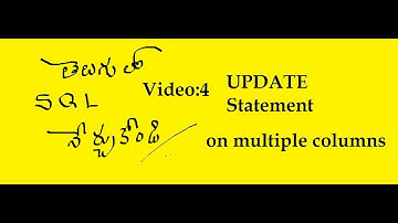 SQL Update Statement on Multiple Columns