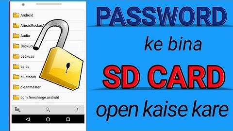 How to open SD CARD without password || by Sony Tech