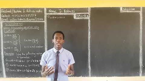 solving trigonometry equations using t-formula.........#africastruggle.