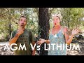 Off grid solar system  powerqueen 200ah lithium vs agm  weds waffle ep7