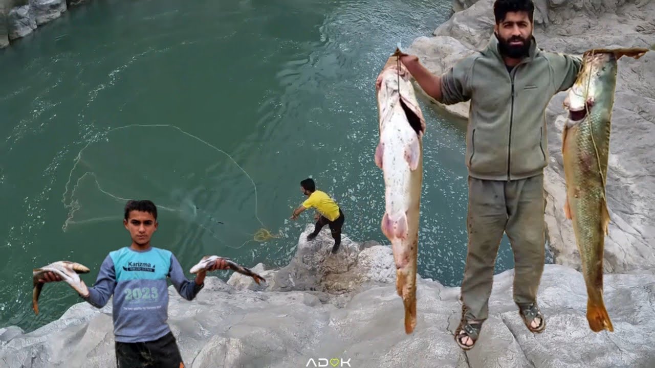 fishing training;The story of fishing🎣🎣 with a nomadic family.