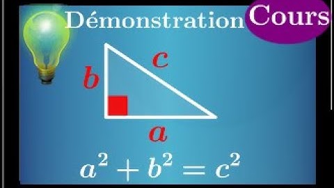 Cours ♦ Théorème de Pythagore • Démonstration • Dans un triangle rectangle: a²+b²=c² ♦ Quatrième