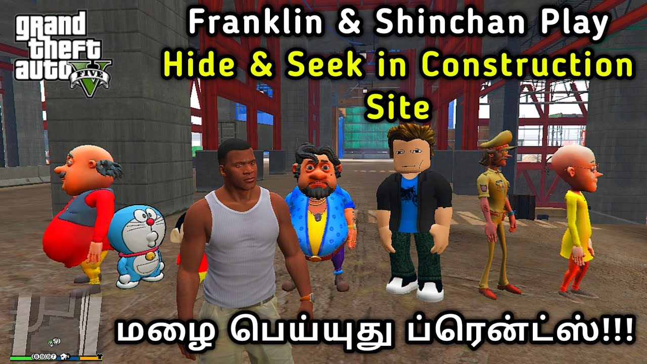 Shinchan & Franklin Play Hide & Seek in Construction Site | Shinchan