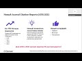 Новый Journal Citation Reports 2021