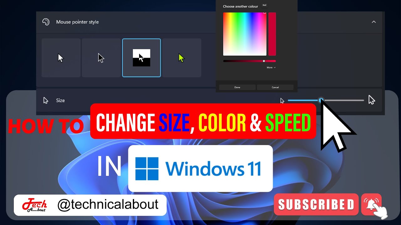 How to Change Mouse Pointer Speed, Size and Color on Windows 11 ...