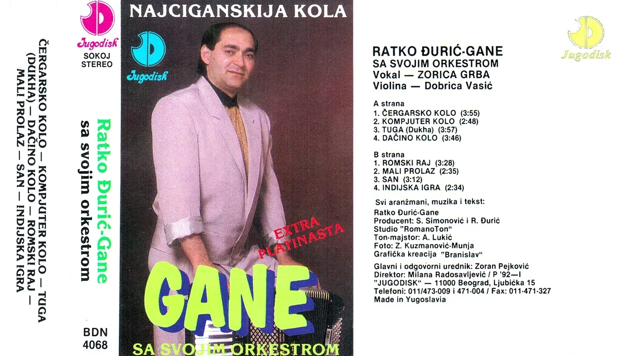RATKO DJURIC GANE SA SVOJIM ORKESTROM - NAJCIGANSKIJA KOLA (ALBUM 1992)