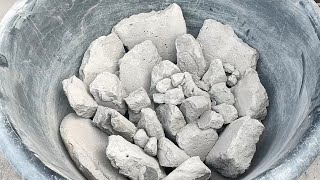 ASMR|| snappy gray dirt. satisfying tub crumbling 🌪️ topping with cement powder.