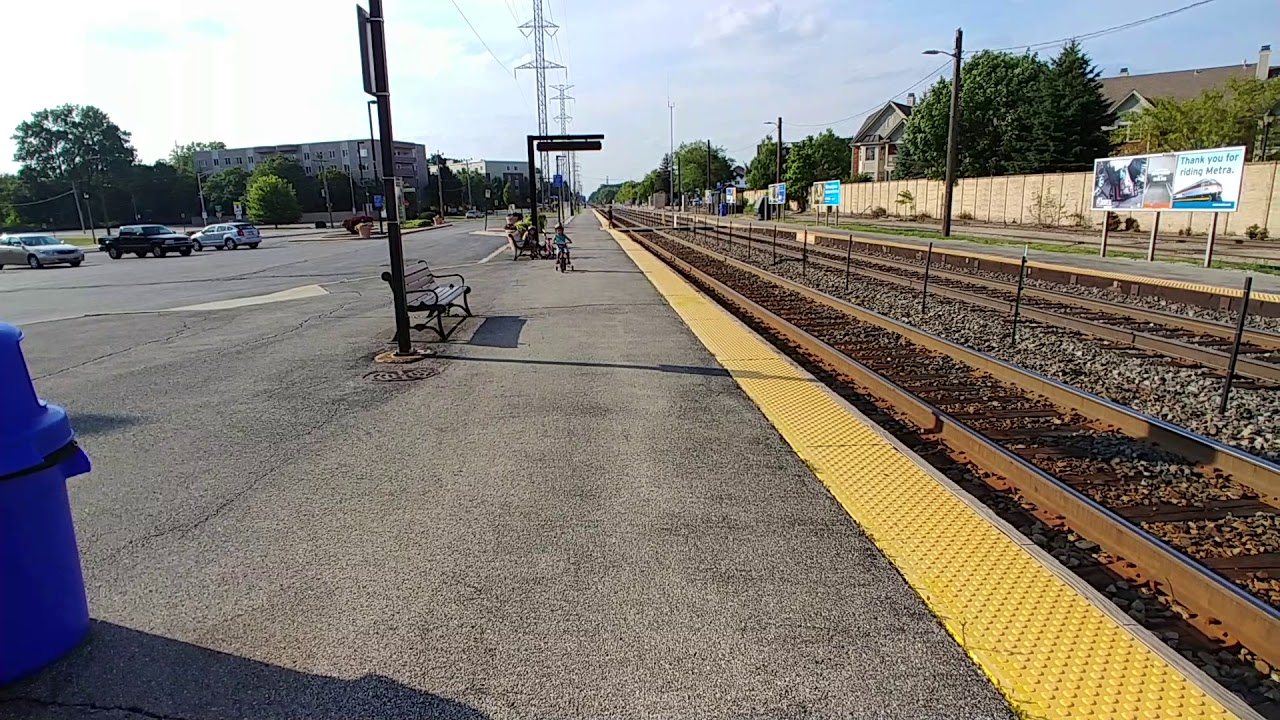 Riding bikes at Morton Grove Metra station 7/28/19 YouTube