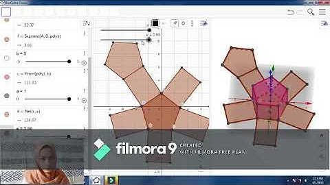 TUTORIAL MEMBUAT JARING-JARING PRISMA SEGILIMA MENGGUNAKAN GEOGEBRA