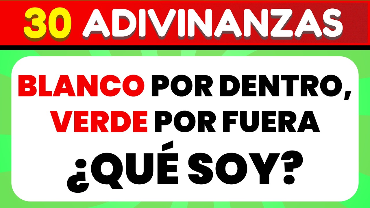 🧠🤯 Solo El 10% Resuelve Estas 30 Adivinanzas | TEST DE INTELIGENCIA 🧐🤓