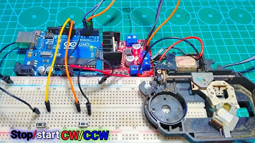 DC motor Control with Two Push button CW/CCW Using Arduino