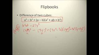 Factoring Polynomials (sum and difference of cubes)