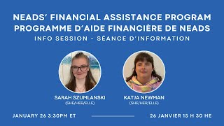 Séance d'info sur le Programme d’aide financière de NEADS