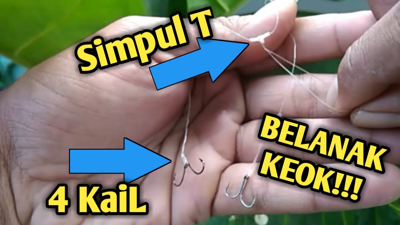 Membuat Rangkaian Pancing Ampuh 4 Kail Untuk Mancing Belanak