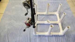 How To: Cheap PVC Multiple Fishing Rod Holder / Storage Rack For Home Or Beach I got bored and decided to engineer a PVC fishing rod holder that would suit my needs for all my fishing gear and would not take up
