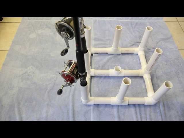 How To: Cheap PVC Multiple Fishing Rod Holder / Storage Rack For Home Or  Beach - YouTube