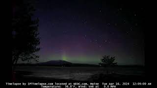 Aurora over Mt Katahdin, Maine April 15, 2024