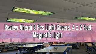 Download Lagu Review Aheroi 8 Pcs Light Covers, 4 x 2 Feet Magnetic Light Covers for Fluorescent Light Shade, Drop MP3