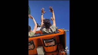 POV OF  blue train on Twisted Colossus #fyp #rollercoaster siast #meta #fyp #sixflagsmagicmountain 
