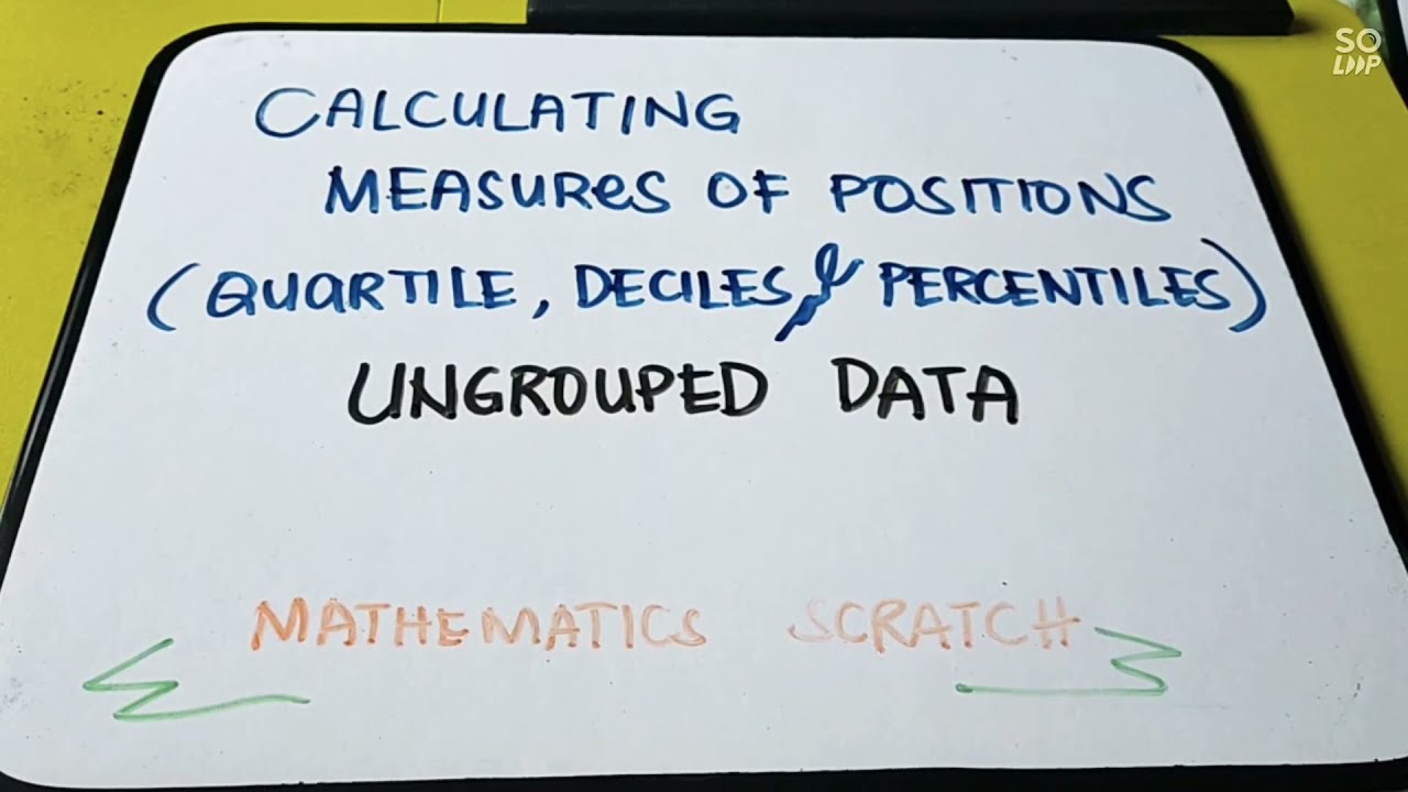Measure of Position for UNGROUPED DATA | QUARTILES, DECILES AND ...