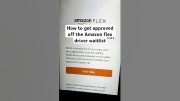 How to get off the Amazon flex driver waitlist #waitlist #amazon #amazonflex #deactivate