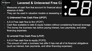 Levered & Unlevered Free Cash Flow