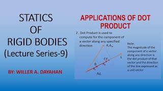Application of Dot Product of Vectors