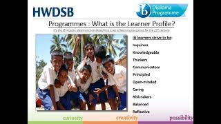 International Baccalaureate (IB) Programme at HWDSB  - Virtual Information Session 2021