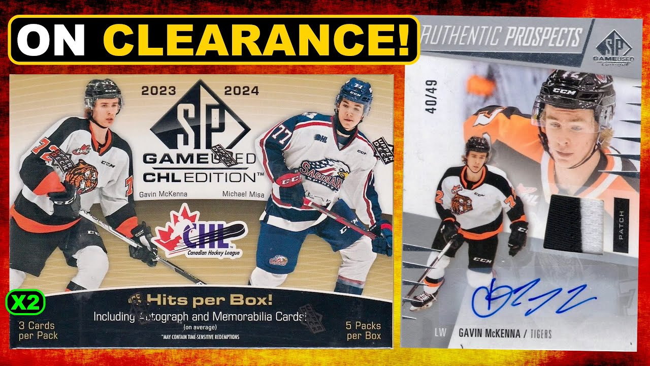 GAVIN MCKENNA RPA'S ALREADY?!? - 2023-24 SP Game Used CHL Edition Hockey Hobby Box Break x2