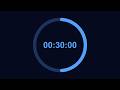 30 Minute Pomodoro Timer | Minimalist Focus Countdown | Blue